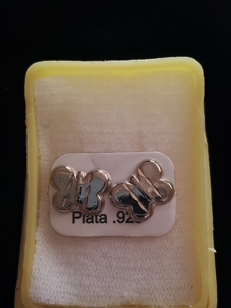 BROQUEL MARIPOSA PLATA .925