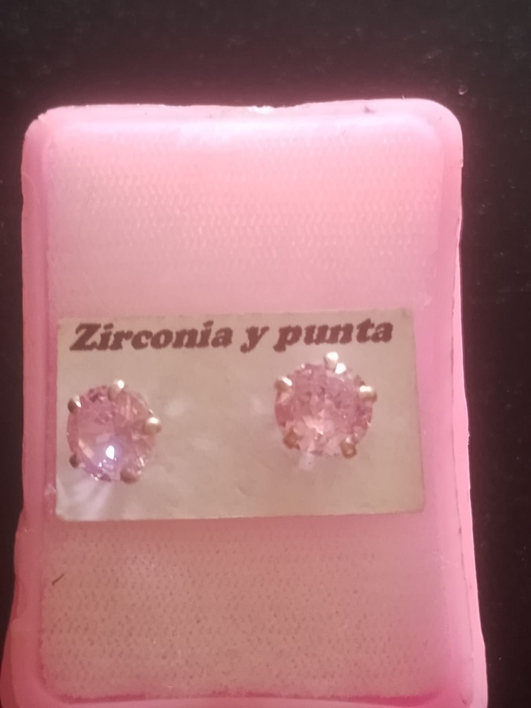 BROQUEL RECTO ROSA PLATA .925