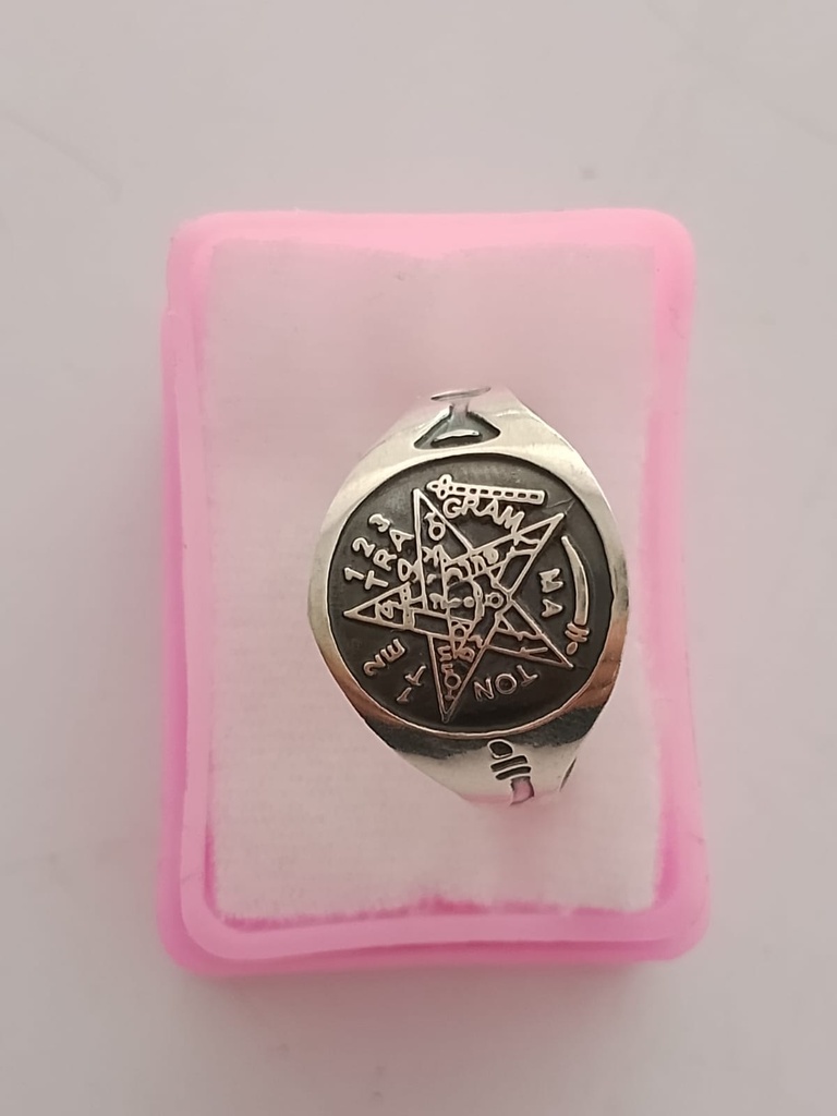 Anillo Tetragramaton No. 10.5 Plata .925