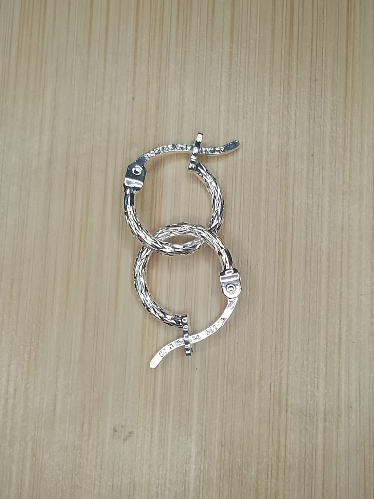 Arracadas 1.2X1.2cm Plata .925