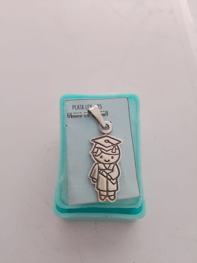 Dije Graduación 3cm Plata .925