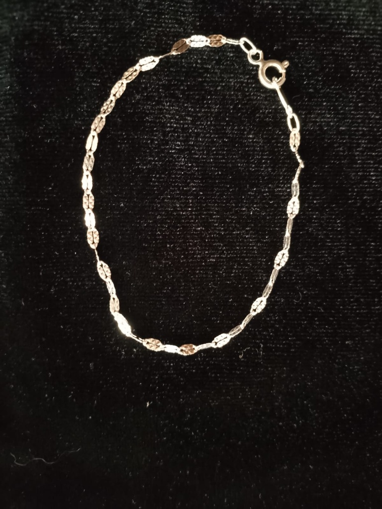 Pulso Estilo Grano De Cafe 18cm Plata .925