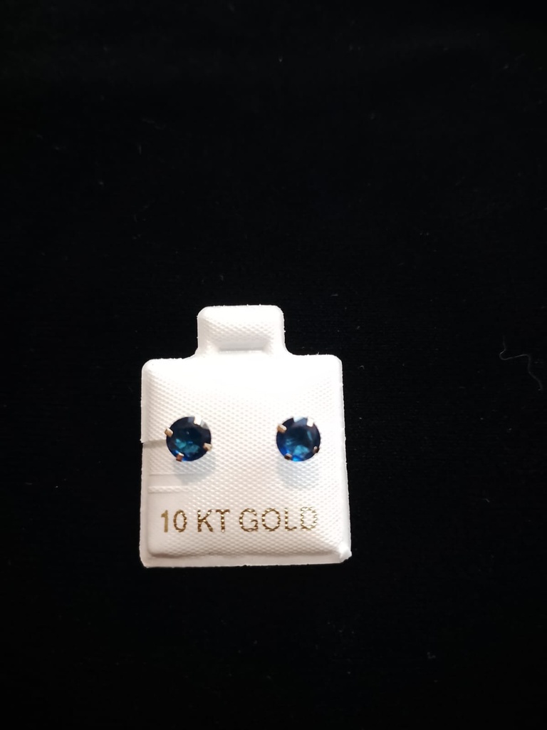 BROQUEL RECTO AZUL #5 ORO 10K
