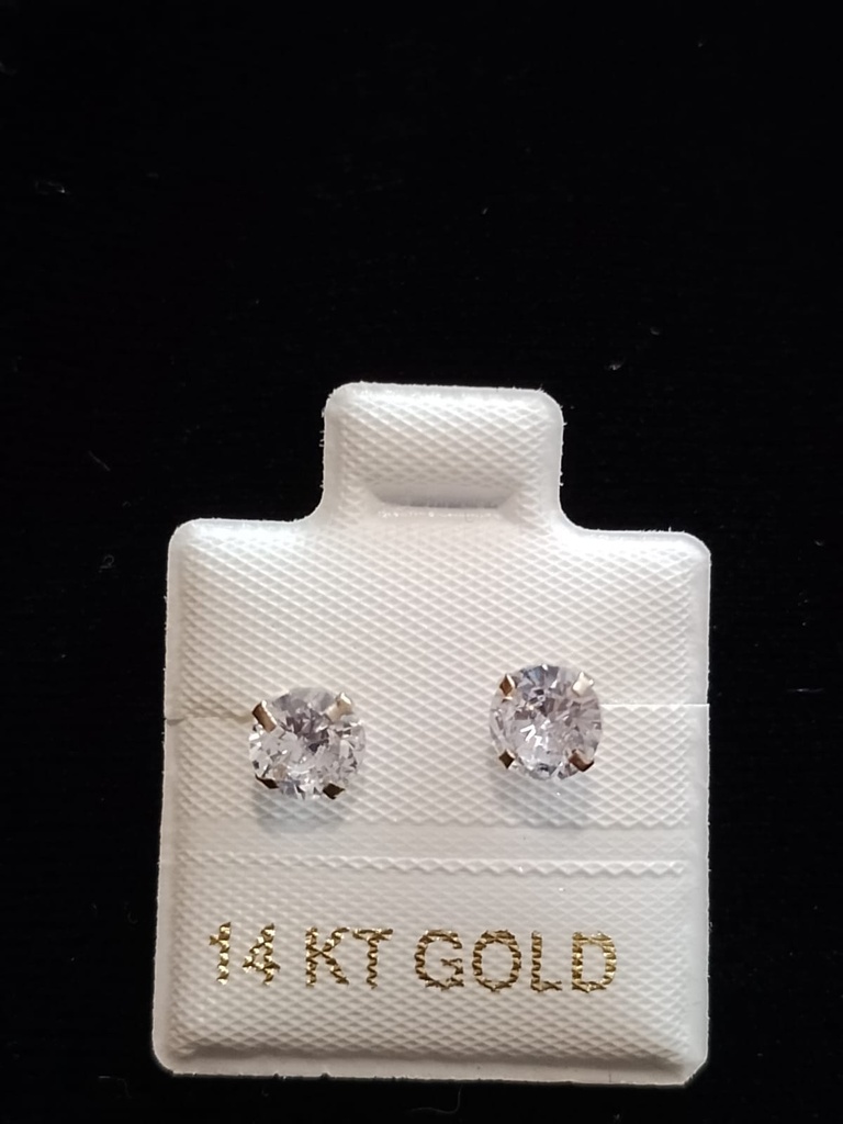 BROQUEL RECTO #5 ORO 14K