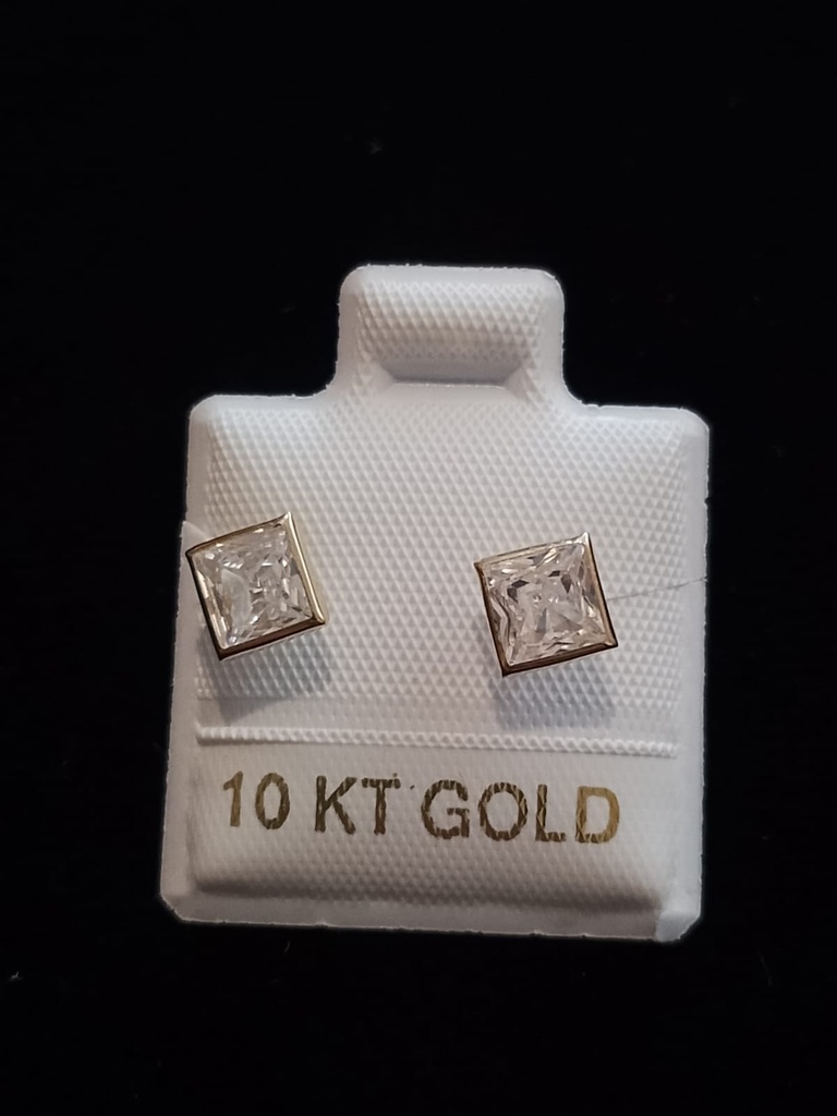 BROQUEL BISEL CUADRO #5 ORO 10K